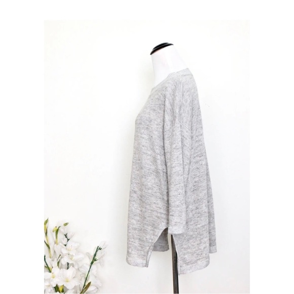 Eileen Fisher 100% Organic Linen Oversized Sweater Gray SZ XS - Picture 4 of 7